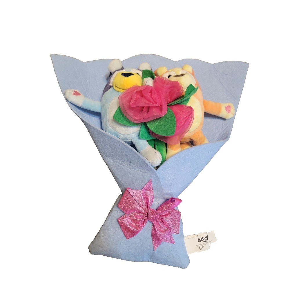 Bluey & Bingo Plush 13" Bouquet 2018 By Ruz Gift for Valentines Christmas etc...